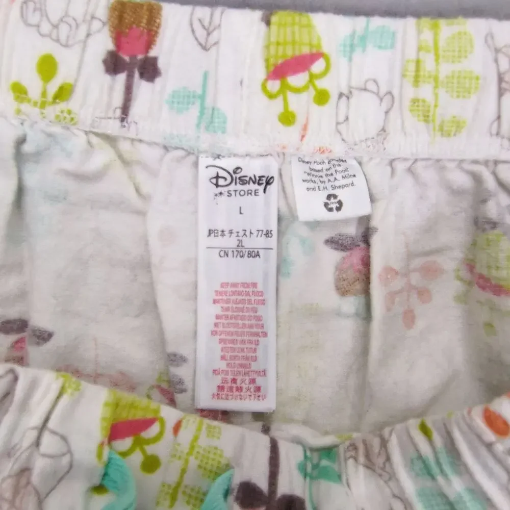 Disney Store Y2K Winnie the Pooh‎ Cotton Flannel Pajama Lounge Pants Women's L - Picture 4 of 5